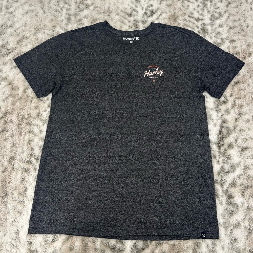 Hurley T-Shirt Men Medium Grey Short Sleeve Crewneck used